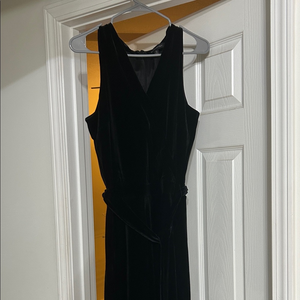 Banana Republic Black Velvet Jumpsuit